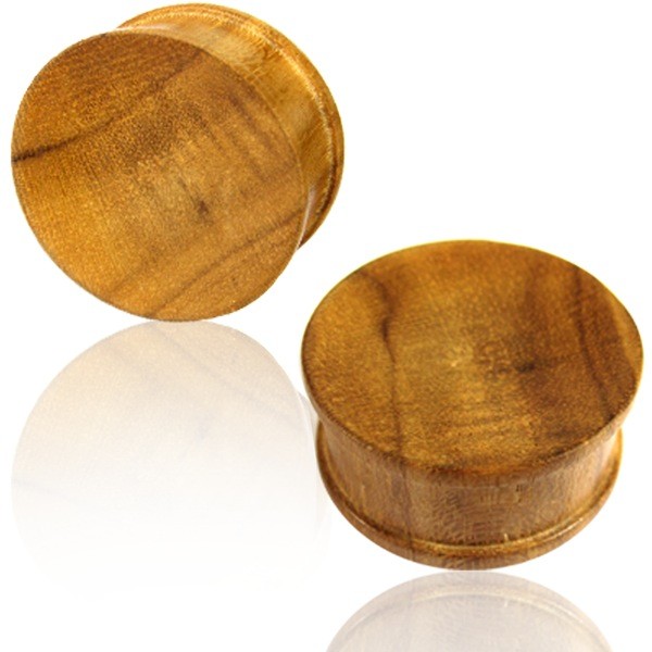 TEAK WOOD FLESH PLUG - LARGE GAUGES