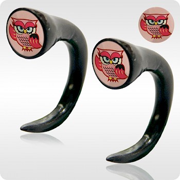 HORN EXPANDER CLAWS - RETRO DESIGNS - PINK OWL