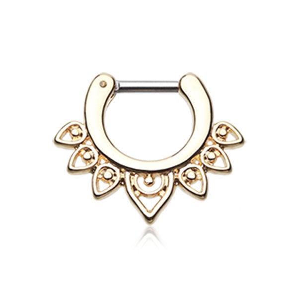 GOLDEN ACEROSE FILIGREE SEPTUM CLICKER