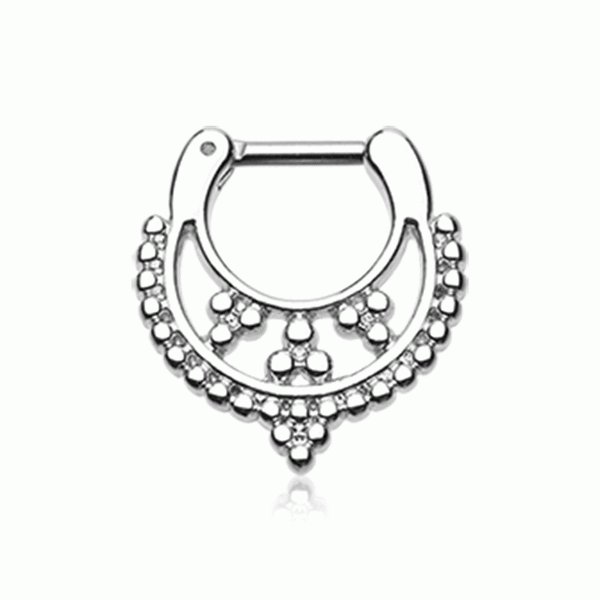 ROYAL FILIGREE SEPTUM CLICKER RING