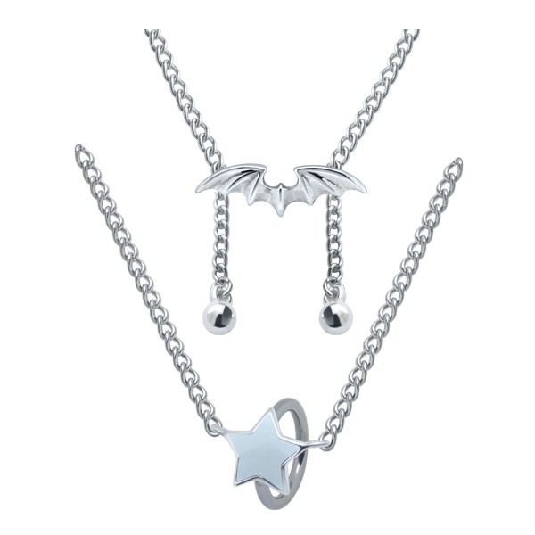 WHITE STAR BELLY RING & CHAIN