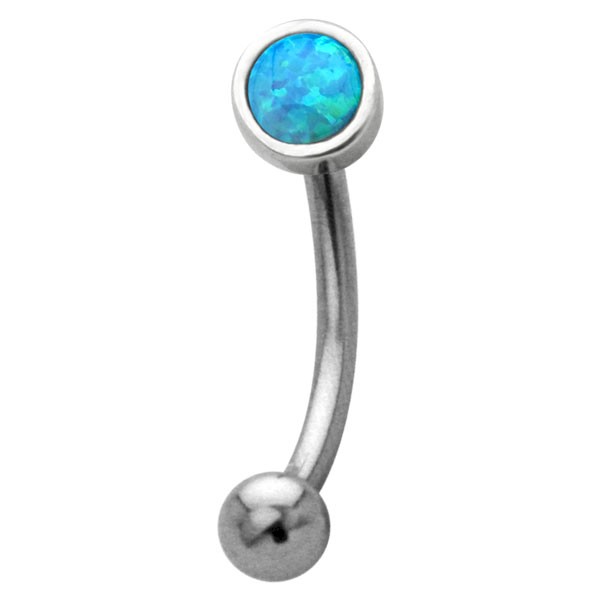 LIGHT BLUE TURQUOISE EYEBROW STUD