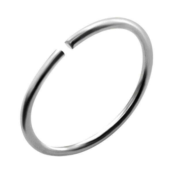 PLAIN STERLING SILVER NOSE RING