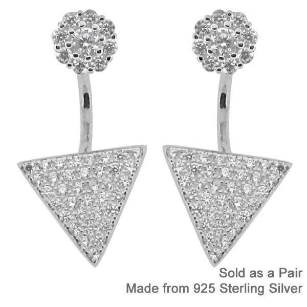 ROYAL DIAMOND FRONT & BACK EARRING EAR JACKETS