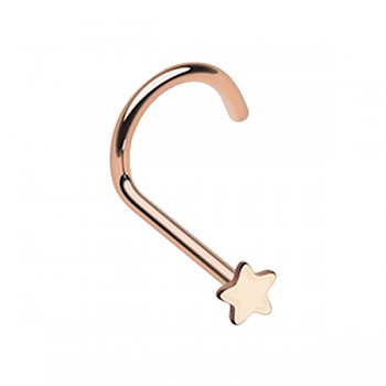 GOLD PLATED STAR NOSE STUD