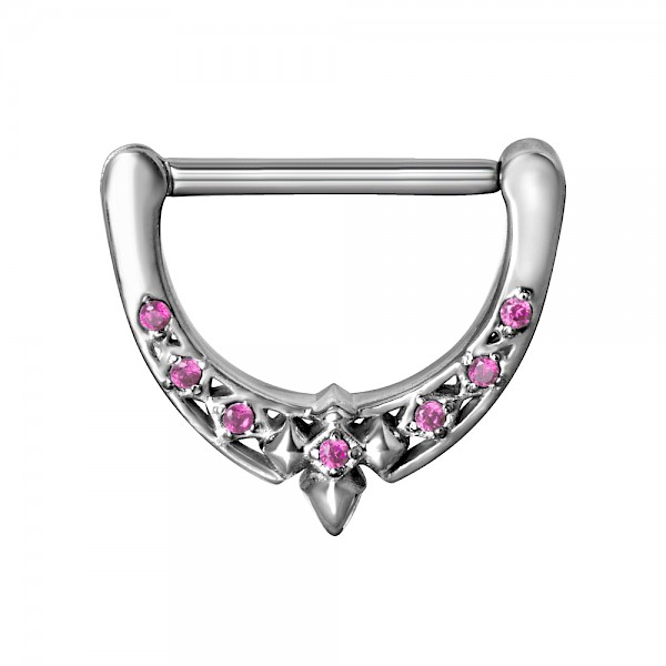 MAJESTIC NIPPLE CLICKER RING - PINK