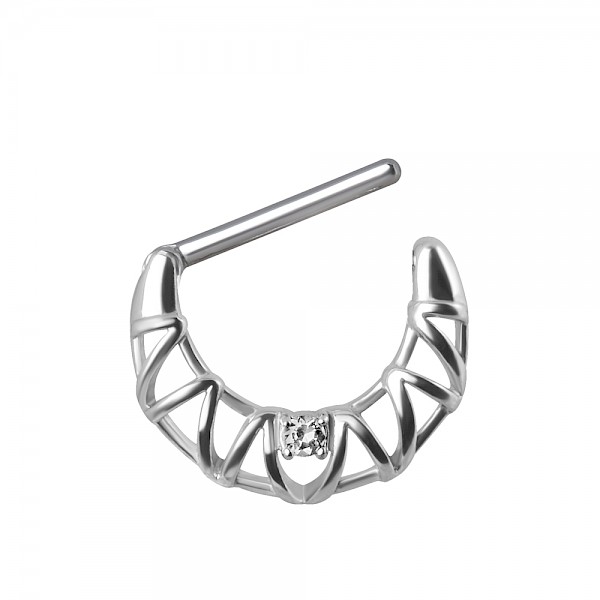 FILAGREE NIPPLE CLICKER RING - CLEAR