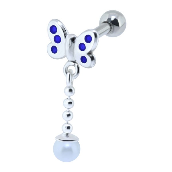 DANGLE BUTTERFLY UPPER EAR STUD