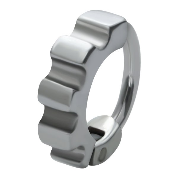 HELIX & CARTILAGE UPPER EAR RING - GROOVED