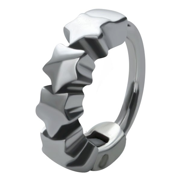 HELIX & CARTILAGE UPPER EAR RING - STARS