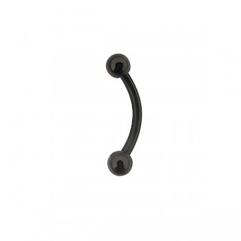 BLACK TITANIUM CURVED PIERCING BARBELL