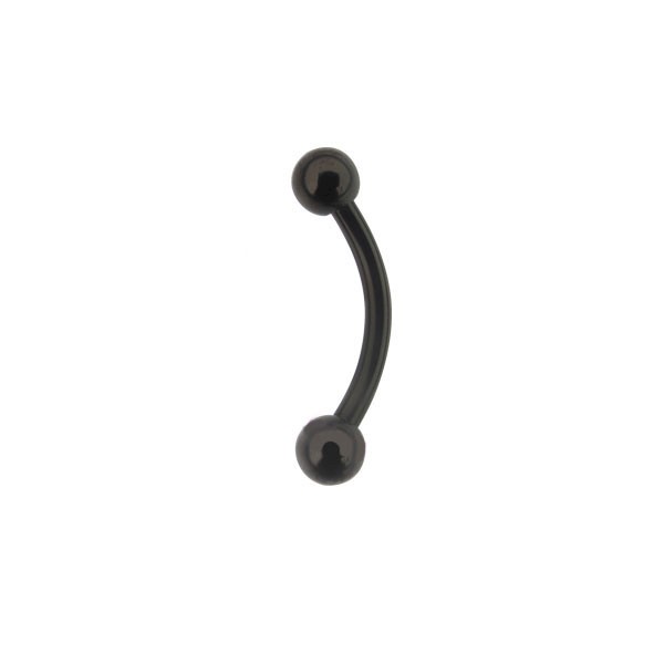 BLACK TITANIUM CURVED PIERCING BARBELL