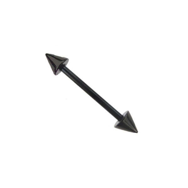 BLACK TITANIUM CONE BARBELL - 1.6mm