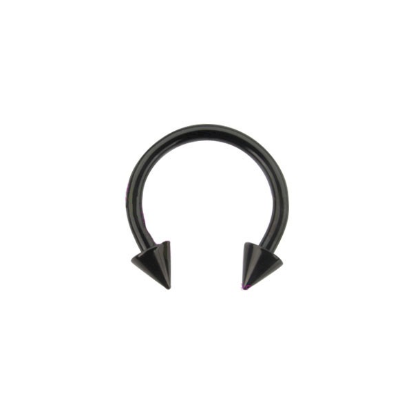 BLACK TITANIUM CONE CIRCULAR BARBELL - 1.6mm