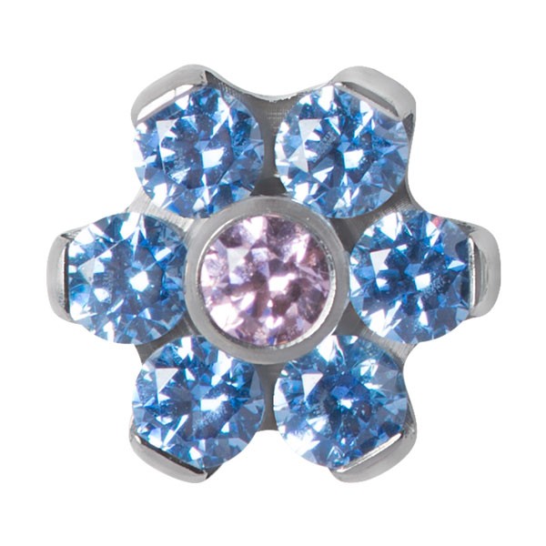 TITANIUM SAPPHIRE BLUE FLOWER ATTACHMENT
