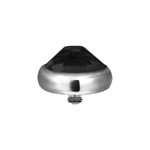 TITANIUM JEWEL TOP FOR DERMAL ANCHORS - JET BLACK