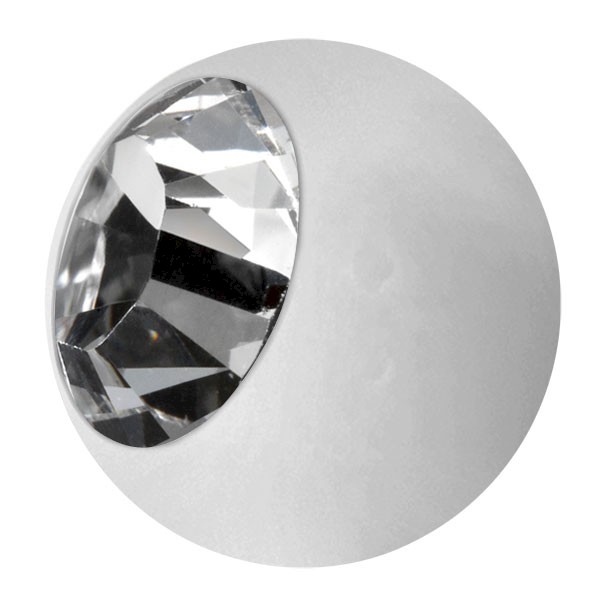 ENAMELLED STEEL BALL - WHITE & CRYSTAL