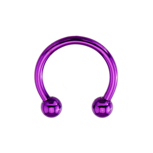 ANODISED TITANIUM CIRCULAR BARBELL - PURPLE - 1.6mm