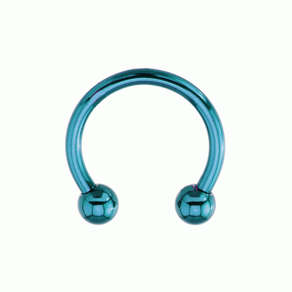 ANODISED TITANIUM MICRO CIRCULAR BARBELL - LIGHT BLUE- 1.2mm