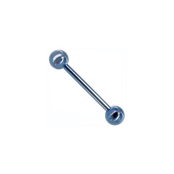 ANODISED TITANIUM PIERCING BARBELL - LIGHT BLUE - 1.6mm - 4mm Ball