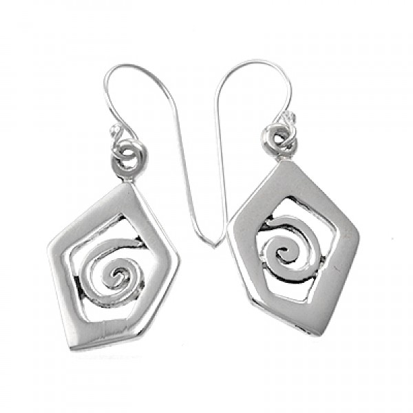 Polished 'Swirl' Drop Earrings - ES968