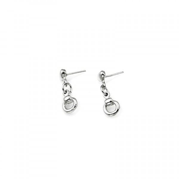 Petite Snaffle Drop Stud Earrings