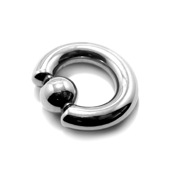 STEEL LARGE GAUGE BALL CLOSURE RING - 5mm - KLG-BCR-05