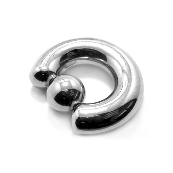 STEEL LARGE GAUGE BALL CLOSURE RING - 8mm - KLG-BCR-08