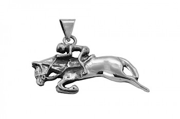 Show-Jumper on Horse Pendant EE110