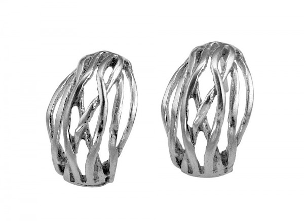 Curved Lattice Stud Earrings ES799