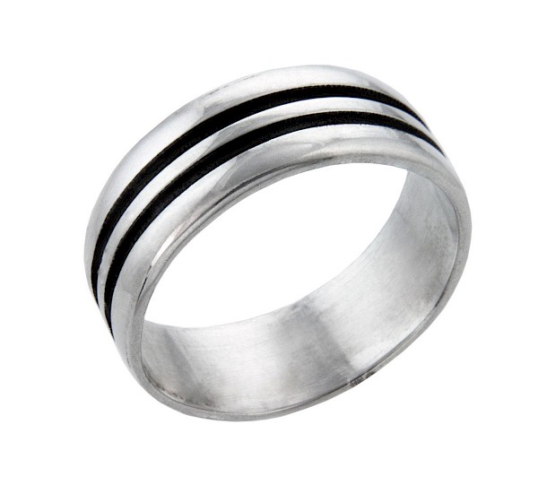 Oxidised Groove Ring - RG220