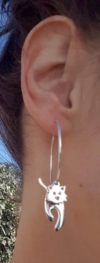 3-d Cat Earrings - ES959