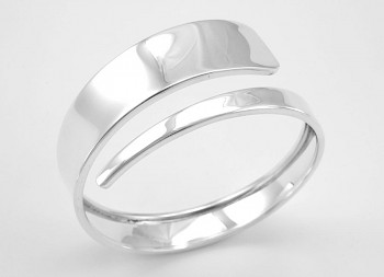 Overlapping Polished Bangle - Small - BA078a