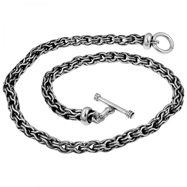Figure 8 Oxidised Weave Necklace - UNE050