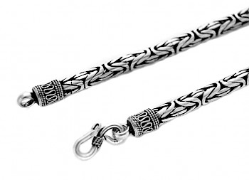 Thai Silver Necklace - 10mm Wide - THC002b