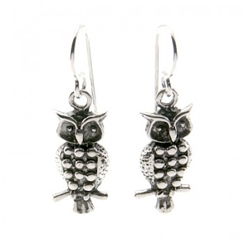 Owl Drop Earrings - AL142