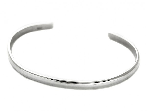 Polished Curved-edged Bangle - BA619