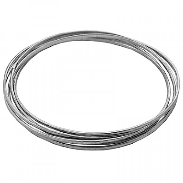 x7 Strands Flecked-detailed Russian Wedding Bangle - SB273