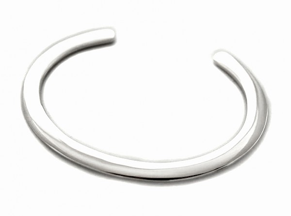Flat Polished Bangle - Medium - BA466