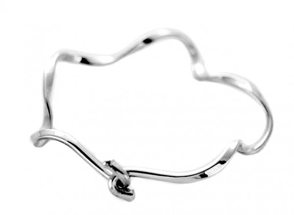 3.5mm Wide Polished Cloud Bangle - SB243