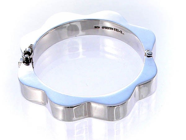 10mm Thick Hinged Cloud Bangle - SB005