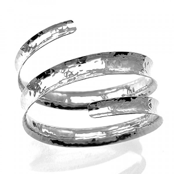 Hammered Spiral Bangle - SB287