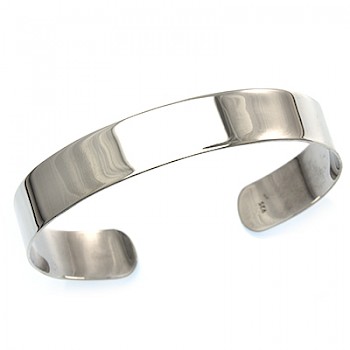 10mm Polished Cuff Bangle - BA636