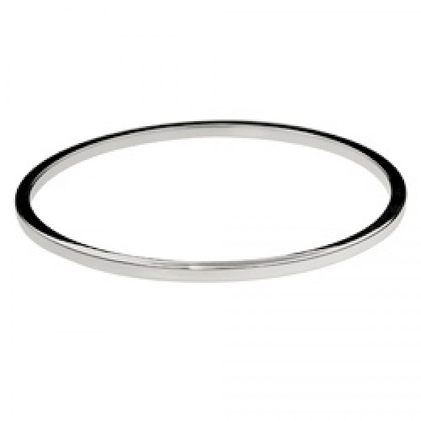 Square-Edged Solid Bangle - 2mm Solid - 65mm internal diameter