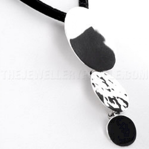 3 Piece Disk Silver Pendant -PT257