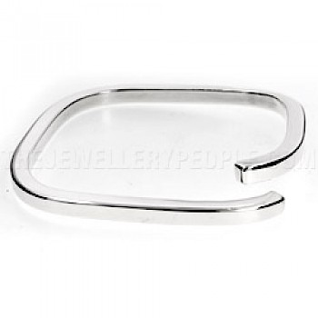 Square Spiral Silver Bangle