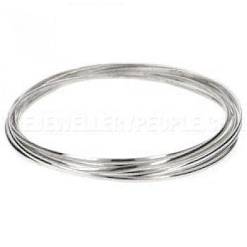 6 Piece Silver Russian Wedding Bangle
