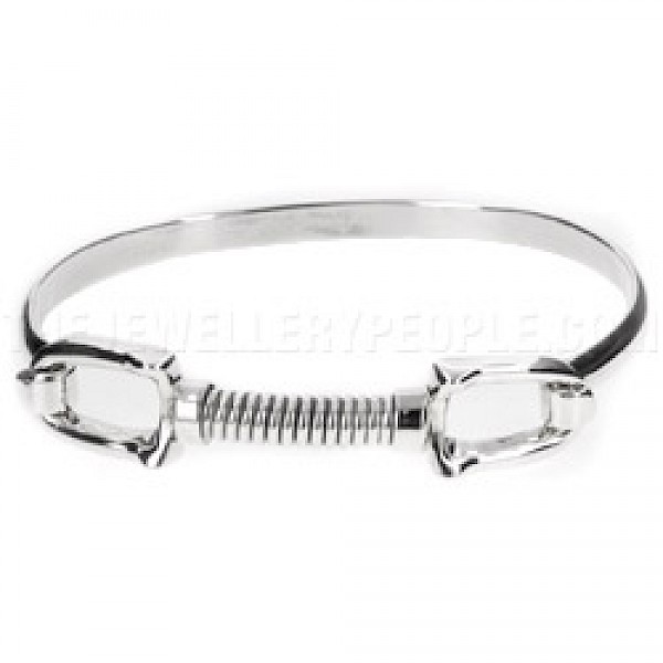 6mm Coil Catch Silver Bit Bangle