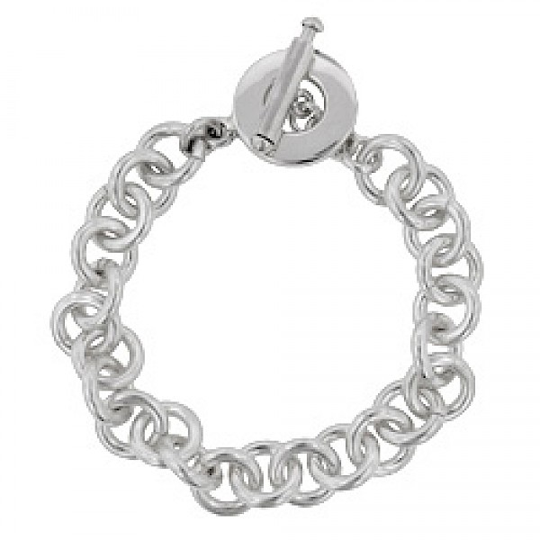 8" Heavy Chain Chunky Circle Bracelet 11mm Wide