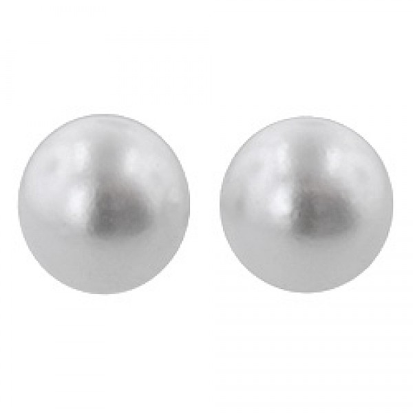 8mm Faux Pearl Stud Earrings